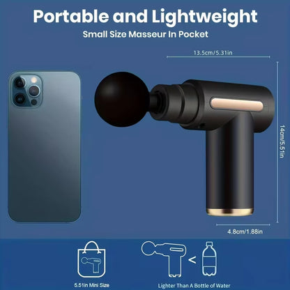 Pulserelief Pro™ – Portable LED Percussion Massage Gun for Deep Tissue Recovery